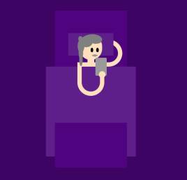 css3绘制上床看手机人物特效