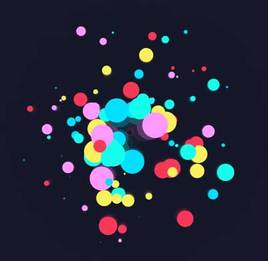 html5canvas圆点烟花动画特