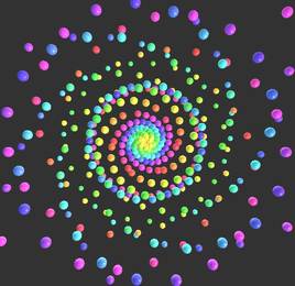 html5canvas弹性轨道球动画