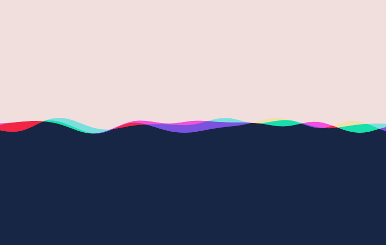 html5canvas彩色波浪动画特