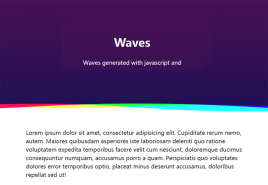 html5canvas彩色的波浪分割