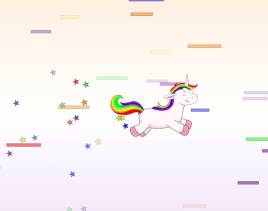 html5canvas彩虹星星马动画