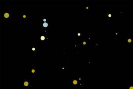 html5canvas悬浮的圆点动画