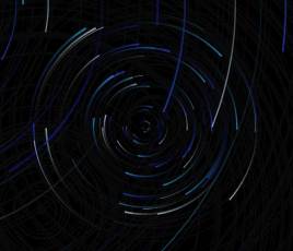 html5canvas旋转的星光动画