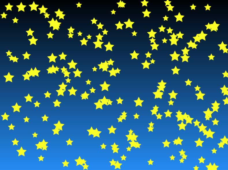 html5canvas星星漂浮乱撞动
