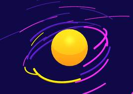 html5canvas绕着月球动画特