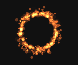 html5canvas燃烧的火环动画