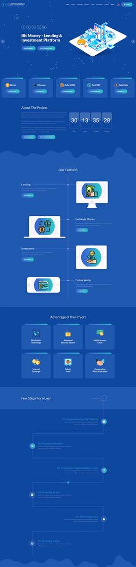 html5虚拟货币交易投资介绍网站模