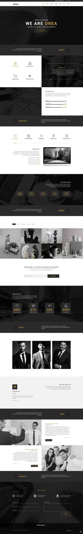 黑色的艺术设计师作品展示html5模