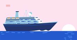 css3svg海面上航行轮船动画场景