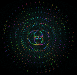 css3svg粒子花环动画特效