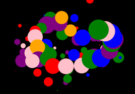 html5canvas圆点泡泡光标动