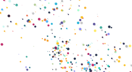 html5canvas彩色雨点动画特