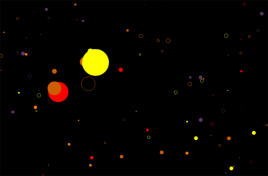 html5canvas悬浮的圆点背景