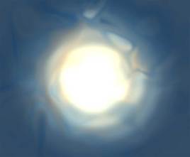 html5canvas绘制水面下太阳
