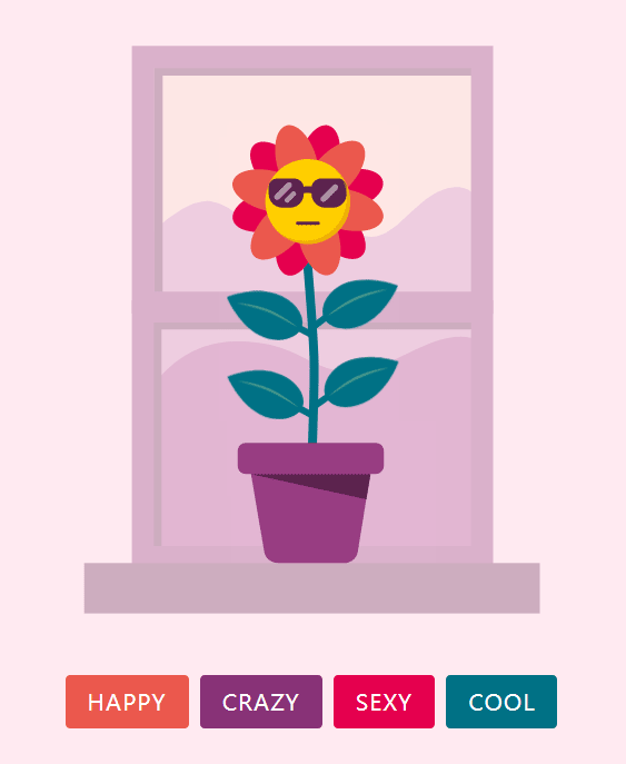 html5svg可爱的花朵动画特效