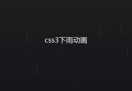 jQuerycss3滑落下雨动画特效