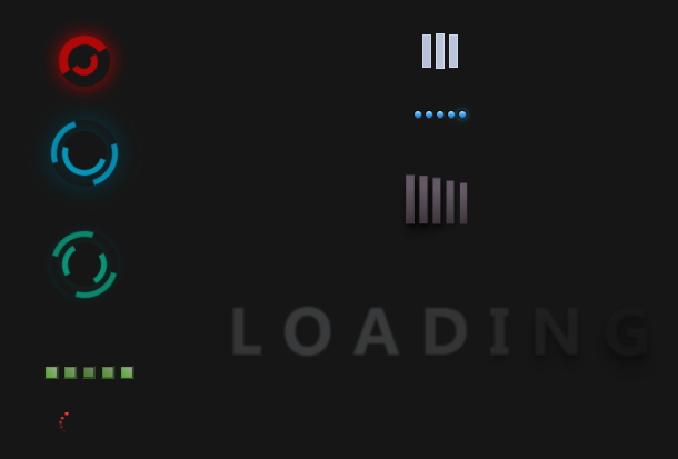纯css3多款彩色的loading加