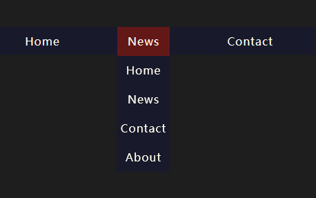 纯css3简易下拉导航菜单代码