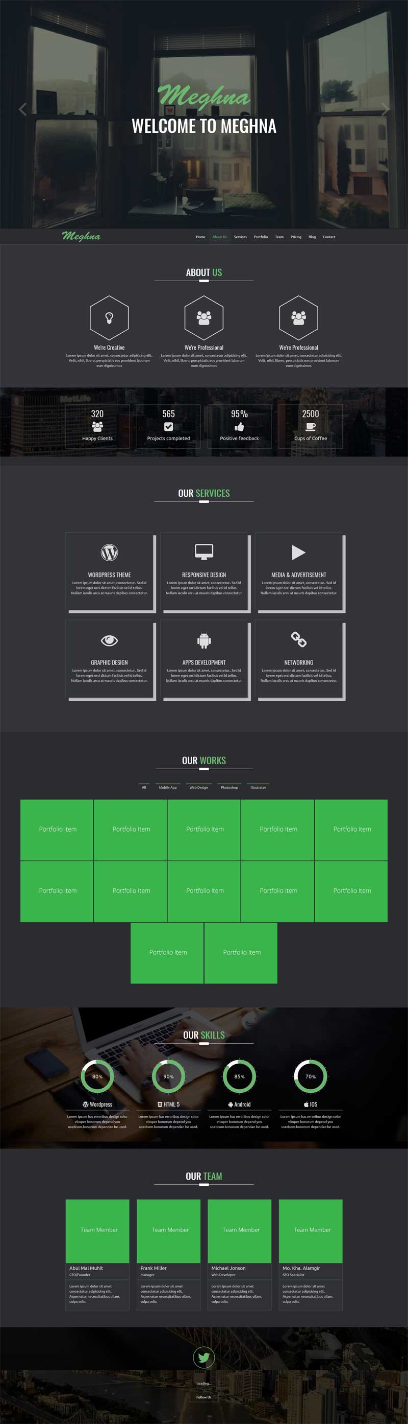 黑色通用的软件科技公司html5单页