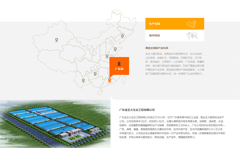 jQuery营销网络地图tab标签选