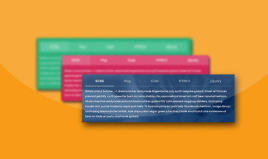 jQuerycss3彩色动画Tabs