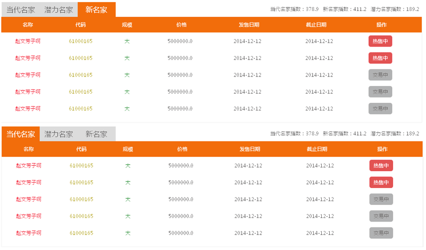 jQuery滑动选项卡多个tab切换