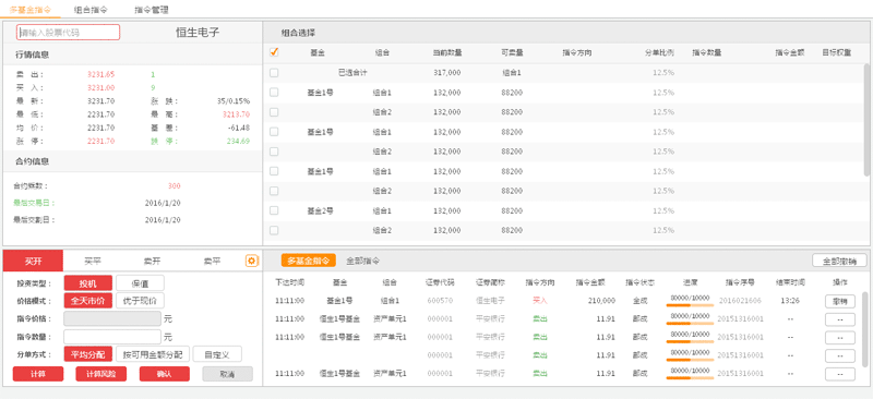 jQuery股票基金交易多个选项卡t