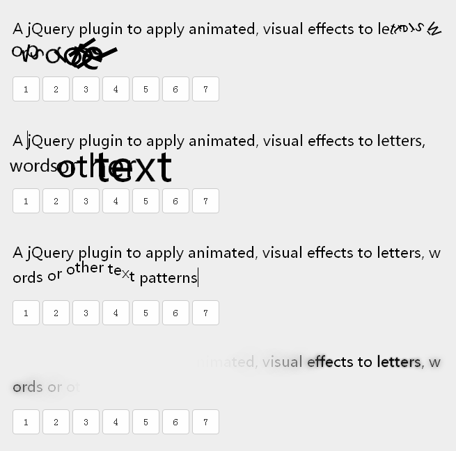 jquerycss3文字动画特效点击
