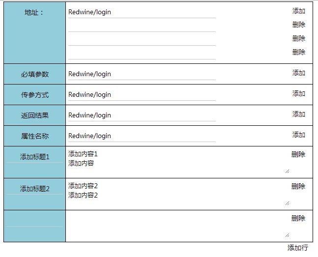 jquery表格添加删除行点击按钮动