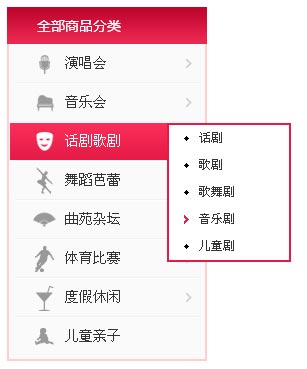 jqueryhover事件仿大麦网站