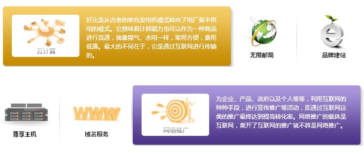 jQuery鼠标悬停提示图标导航菜单