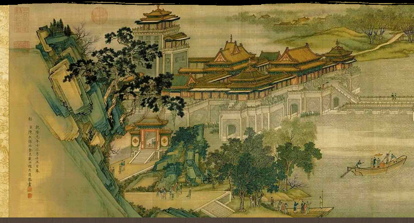 原生js仿谷歌清明上河图横向瀑布流图
