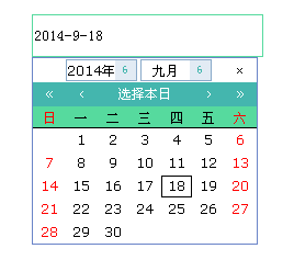 原生js时间选择器点击input弹出