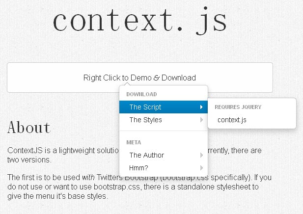 jQuerycontext.js鼠标