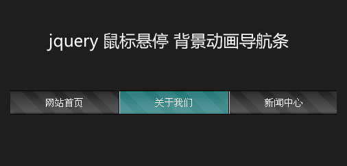 jQuery动画导航条鼠标悬停导航菜