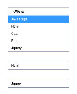 原生jstext文本框模拟selec