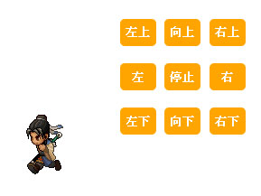 原生js制作网络游戏人物跑步上下左右