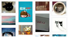 jquery仿堆糖网瀑布流布局单排图