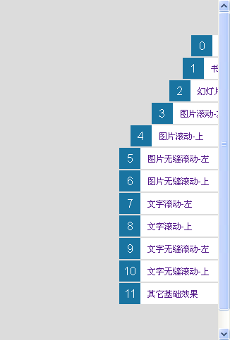jquery右侧边固定层导航菜单依次