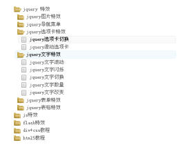 jquery树形导航菜单插件制作滑动