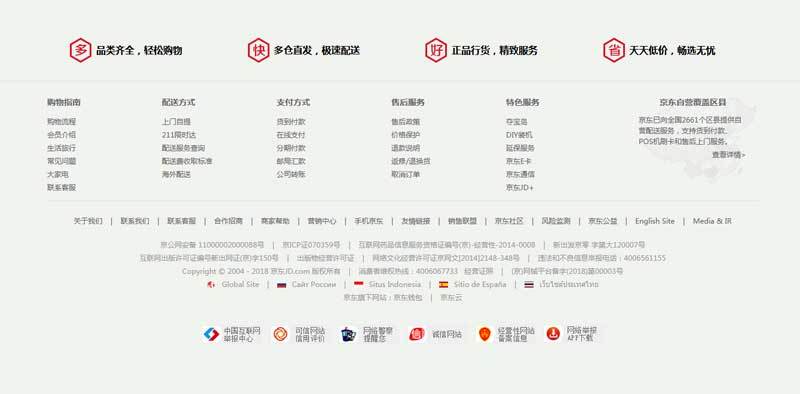 divcss仿京东商城底部导航页面代