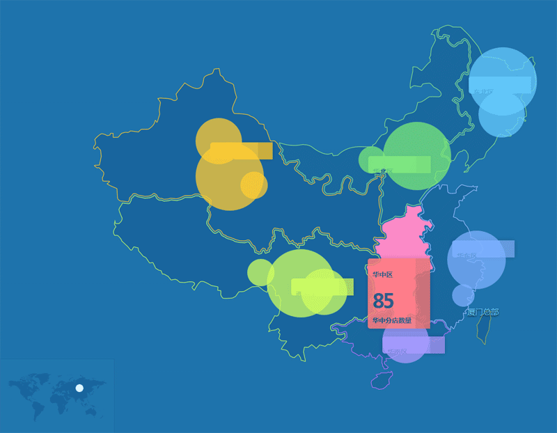 jQuerymap中国地图悬停展开分