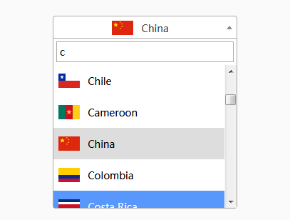 jQueryselect下拉框点击国
