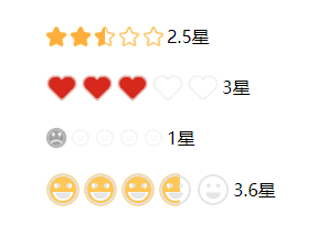 jQuery星星打分评分插件