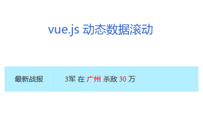 vue.js动态数据的文字滚动公告代